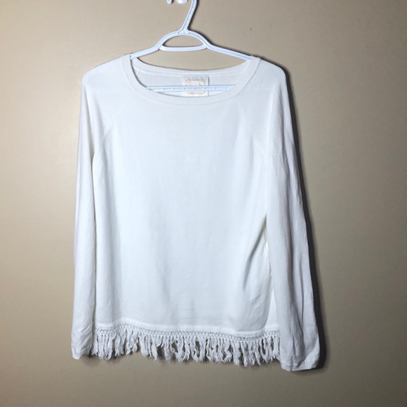 Sail to stable long sleeve tassel hem shirt - Picture 1 of 4